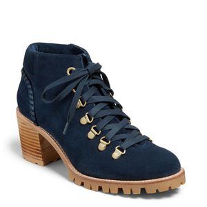 JACK ROGERS Navy Suede Hiker Boots